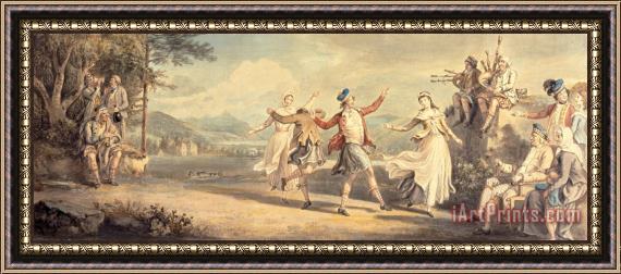 David Allan A Highland Dance Framed Print