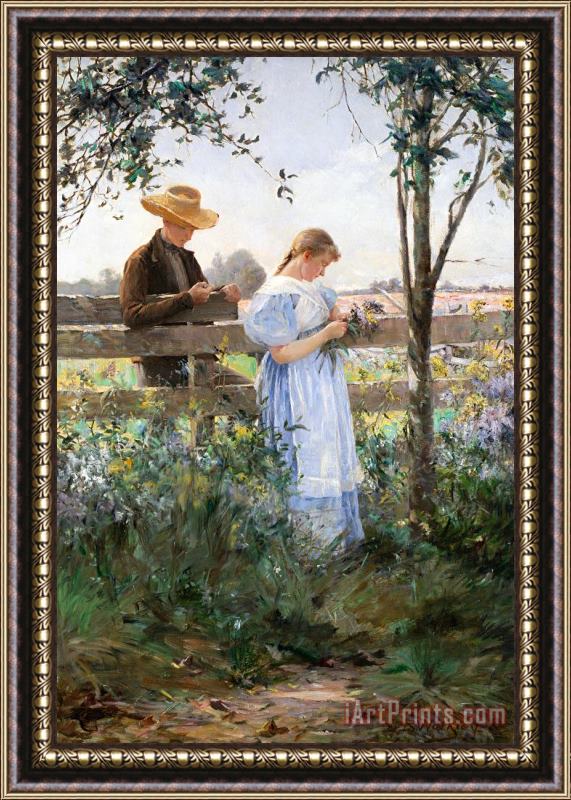 David B Walkley A Country Romance Framed Painting