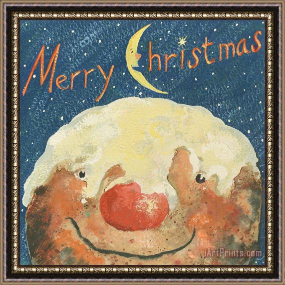 David Cooke Merry Christmas Pudding Framed Painting