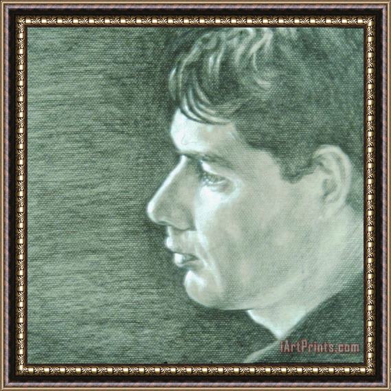 David Hardy Preliminary Portrait Drawing Framed Painting