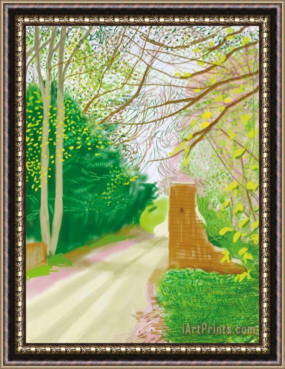 David Hockney 17th April, From The Arrival of Spring in Woldgate, East Yorkshire in 2011 (twenty Eleven), 2011 Framed Painting