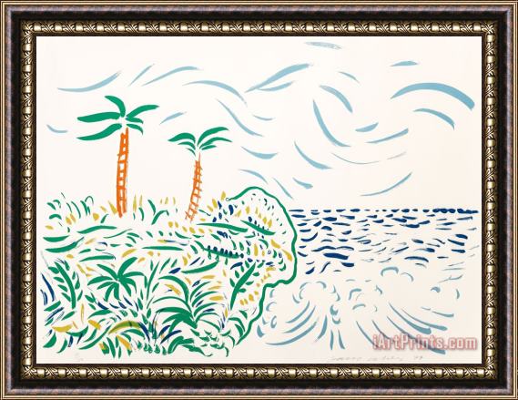 David Hockney Bora Bora, 1980 Framed Print