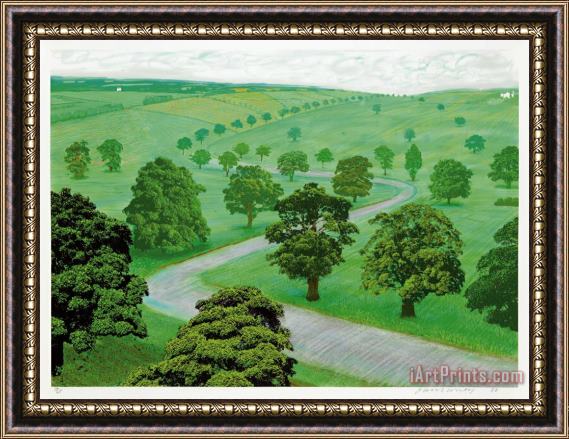 David Hockney Green Valley, 2008 Framed Painting