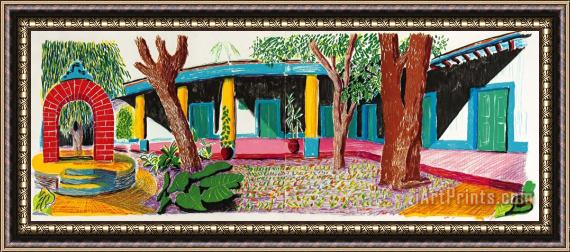 David Hockney Hotel Acatlan Second Day From The Moving Focus Series, 1984 1985 Framed Painting