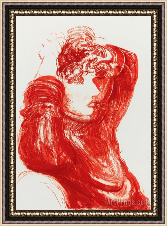 David Hockney Red Celia, From Moving Focus Series, 1984 Framed Painting