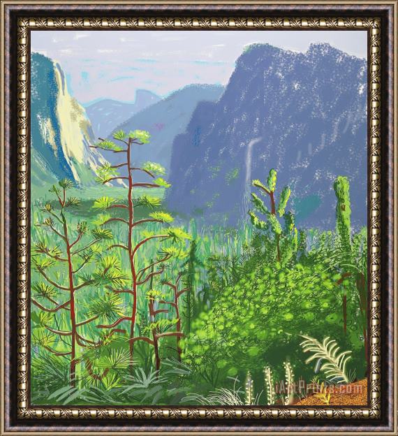 David Hockney Yosemite I, October 16th 2011 (1059), 2011 Framed Painting