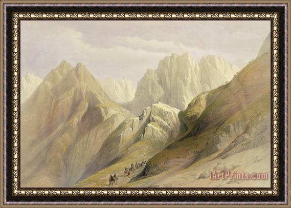 David Roberts Ascent Of The Lower Range Of Sinai Framed Painting
