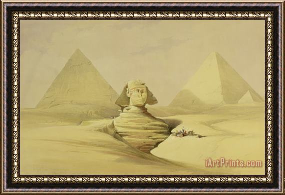 David Roberts The Great Sphinx And The Pyramids Of Giza Framed Print
