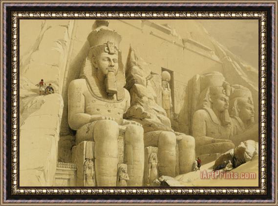 David Roberts The Great Temple Of Abu Simbel Framed Painting