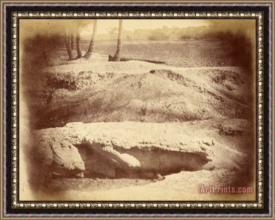 Despoineta (close Up of a Sculpture on an Excavated Site) Framed Print