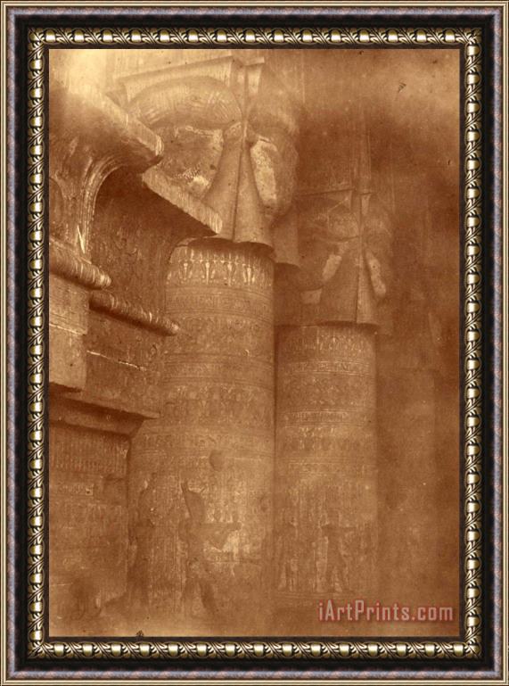 Despoineta (close Up of The Pillars And Capitals of The Temple of Denderah) Framed Print