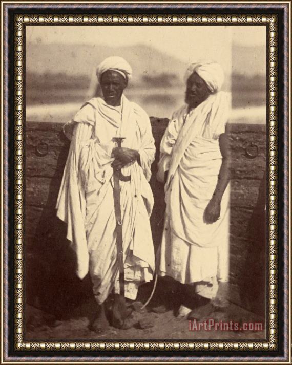 Despoineta (portrait of Two Native Men on a Boat) Framed Print