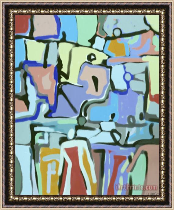 Diana Ong Abstract Crowd Framed Print