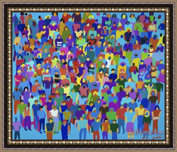 Diana Ong All in a Crowd Framed Print