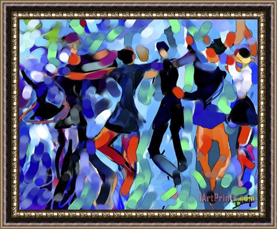 Diana Ong Joyful Dance Framed Painting