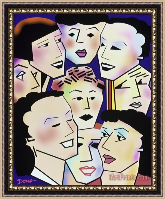 Diana Ong Womans Group Framed Painting