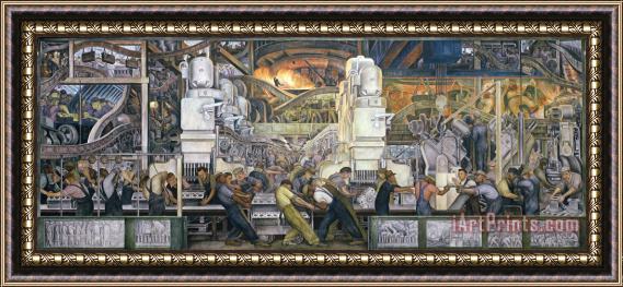 Diego Rivera Detroit Industry   North Wall Framed Print