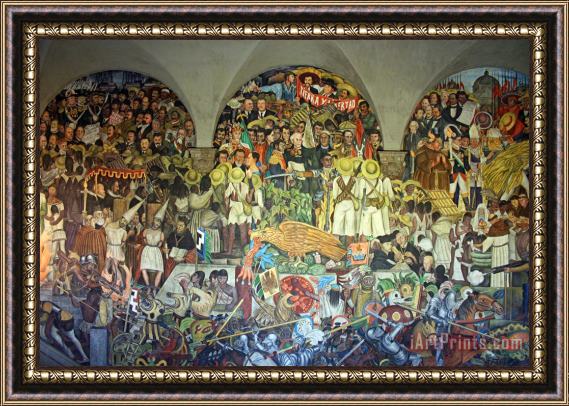 Diego Rivera History of Mexico Framed Print