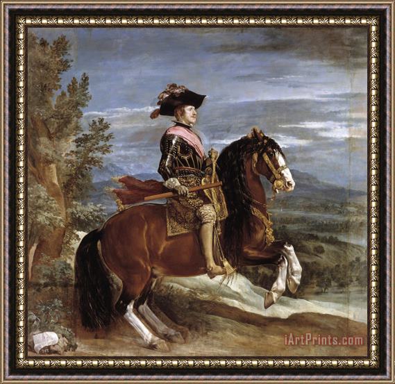 Diego Velazquez Equestrian Portrait of Philip IV Framed Painting
