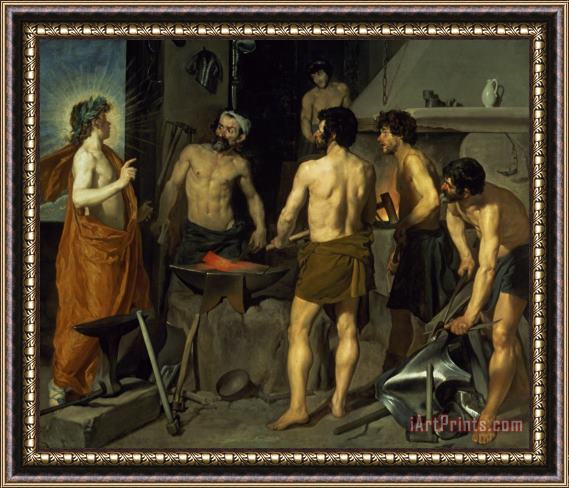 Diego Velazquez The Forge of Vulcan Framed Print