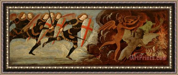 Domenico Ghirlandaio St. Michael and the Angels at War with the Devil Framed Print