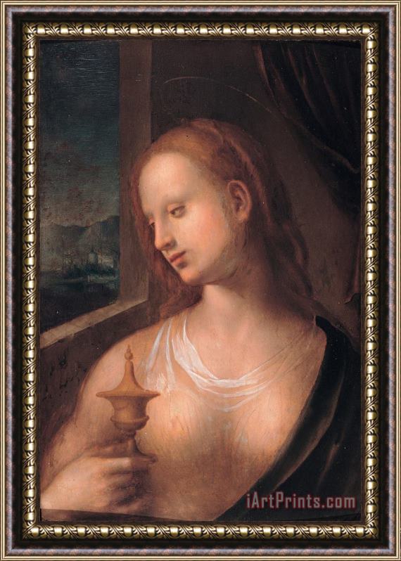 Domenico Puligo Magdalene with The Jar of Ointment Framed Print