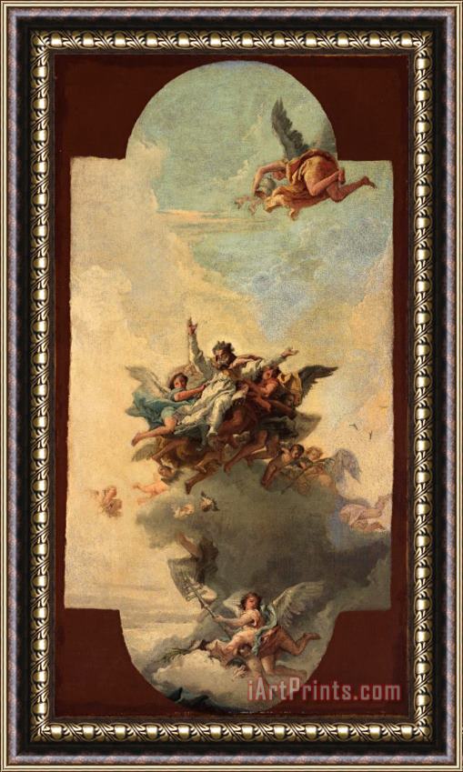 Domenico Tiepolo The Apotheosis of a Pope And Martyr Framed Print