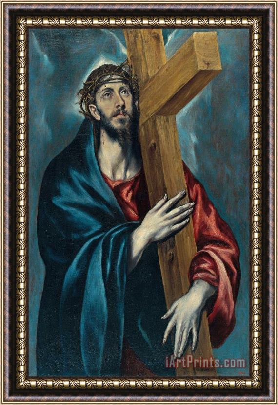 Domenikos Theotokopoulos, El Greco Christ Carrying The Cross Framed Painting