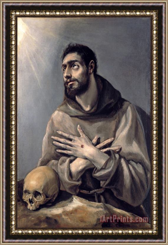 Domenikos Theotokopoulos, El Greco Saint Francis in Ecstasy Framed Painting