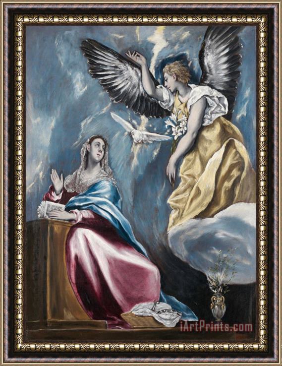 Domenikos Theotokopoulos, El Greco The Annunciation 3 Framed Painting