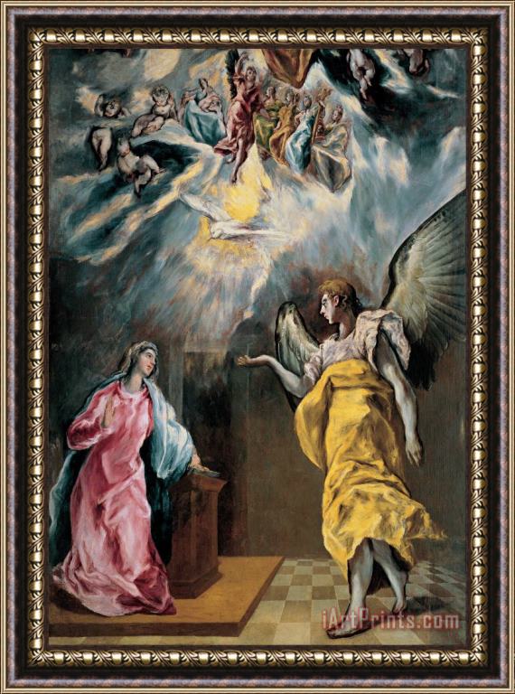 Domenikos Theotokopoulos, El Greco The Annunciation Framed Painting