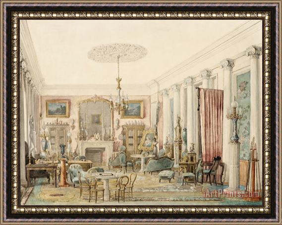 Dominique Hagen An Interior in Moscow Framed Painting