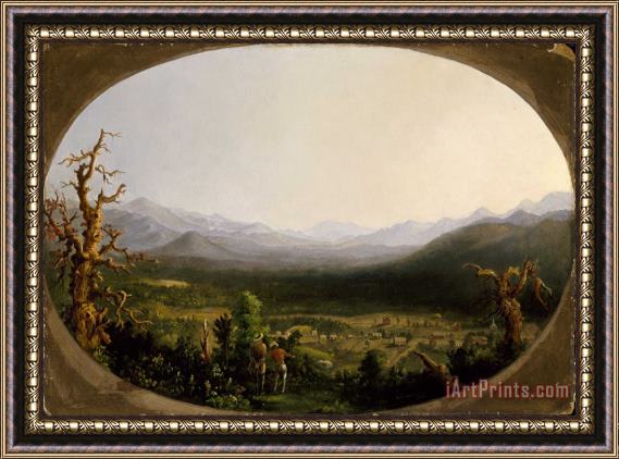 Duncanson, Robert Scott A View of Asheville, North Carolina Framed Print