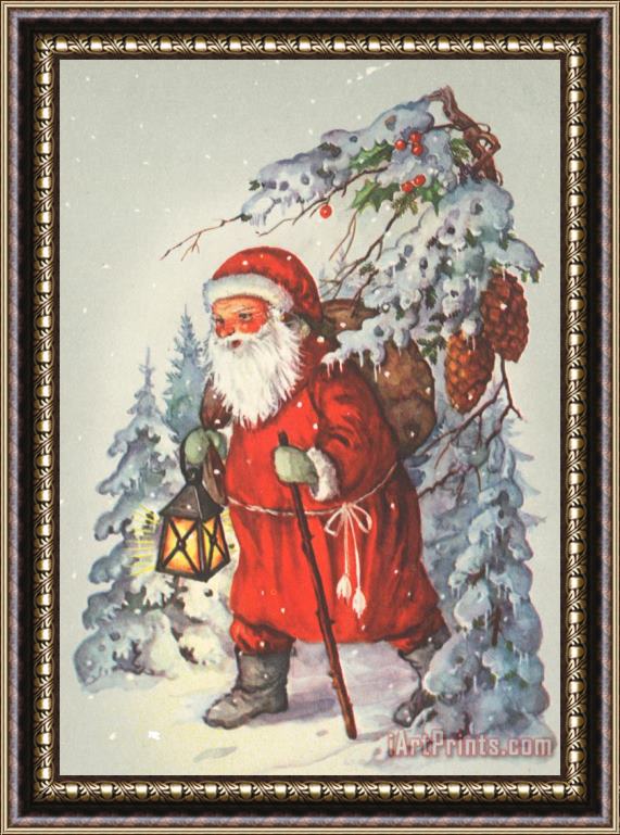 Dutch School Christmas Card Framed Painting