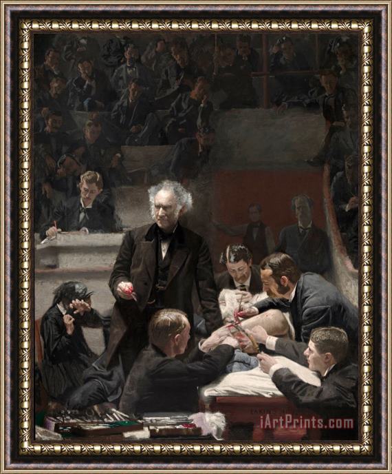 Eadweard J. Muybridge Portrait of Dr. Samuel D. Gross (the Gross Clinic) Framed Painting