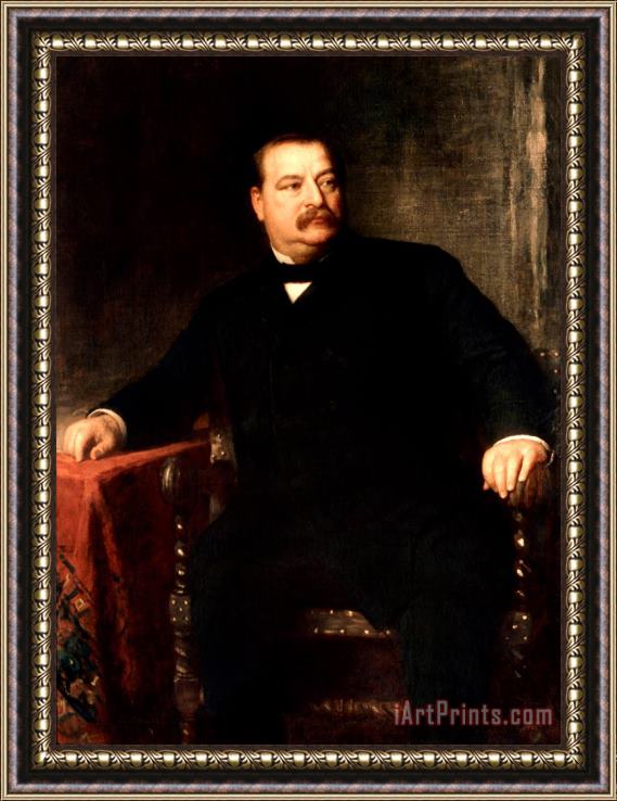 Eastman Johnson Grover Cleveland Framed Painting