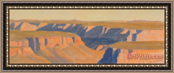 Ed Mell Study for Distant Canyon Framed Painting