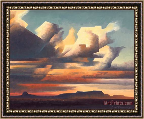 Ed Mell Sunset Landscape Framed Print