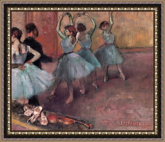 Edgar Degas Blue Dancers Framed Print