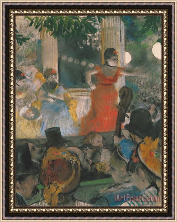 Edgar Degas Cafe Concert at Les Ambassadeurs Framed Painting