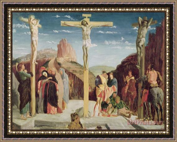 Edgar Degas Calvary, After a Painting by Andrea Mantegna (1431 1506) (oil on Canvas) Framed Painting