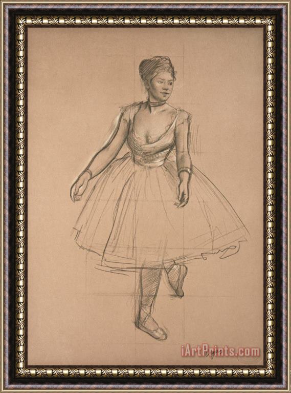 Edgar Degas Dancer in Position, Three Quarter View Framed Painting