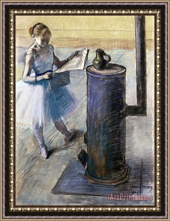 Edgar Degas Dancer Resting Framed Painting