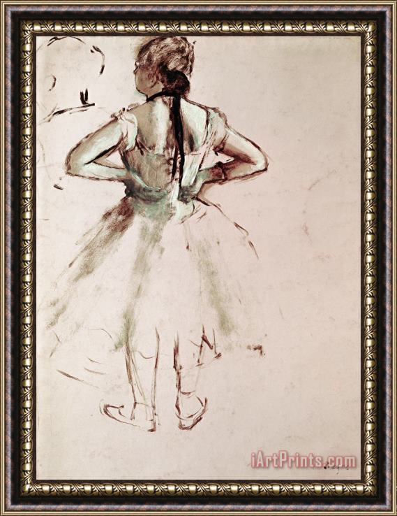 Edgar Degas Dancer Viewed From The Back Framed Painting