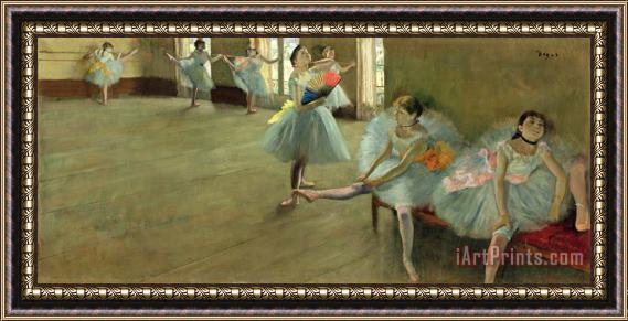 Edgar Degas Dancers in the Classroom Framed Painting