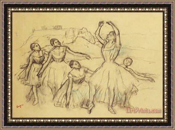 Edgar Degas Group Of Dancers Framed Painting