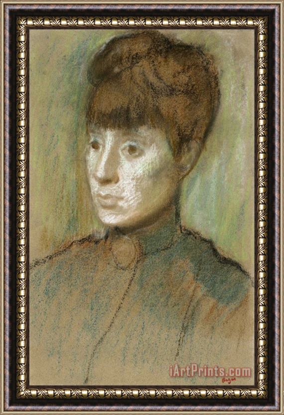 Edgar Degas Head of a Woman Framed Print