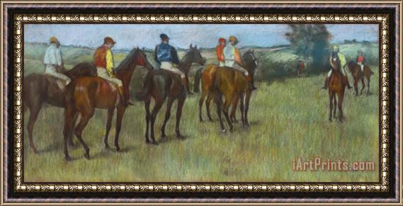 Edgar Degas Jockeys Framed Painting