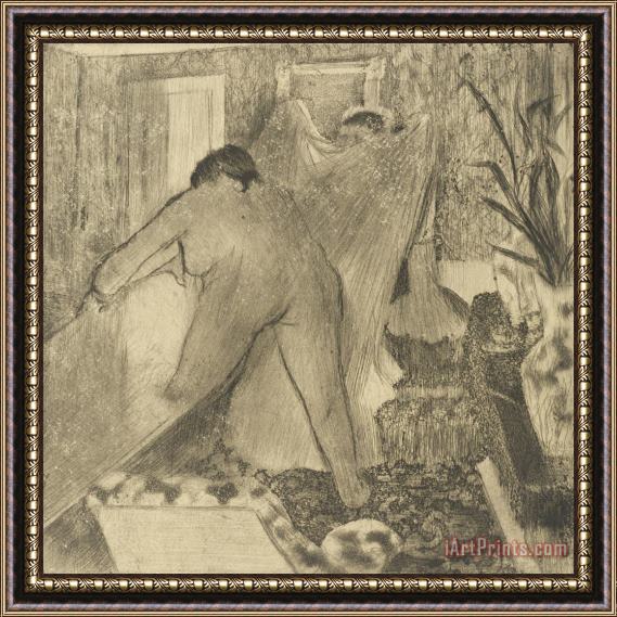 Edgar Degas Leaving The Bath (la Sortie Du Bain) Framed Print