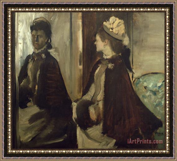 Edgar Degas Madame Jeantaud in the mirror Framed Painting